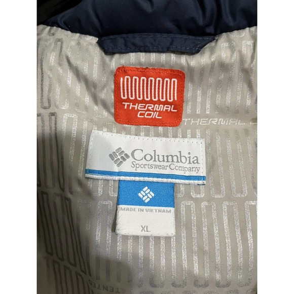 Columbia XL Blue Jacket Full Zip Thermo Coil Insulated Womens Winter Coat - Picture 3 of 3